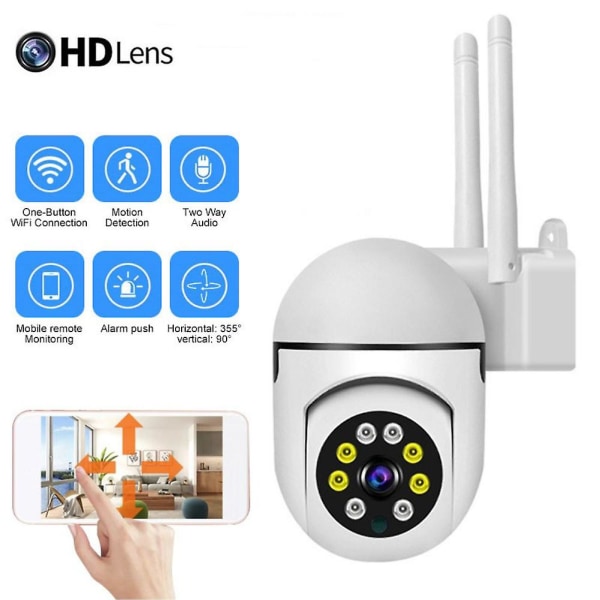 Nyt 2mp Ptz Wifi Ip Overvågningskamera Udendørs 4x Digital Zoom Ai Menneskelig Registrering