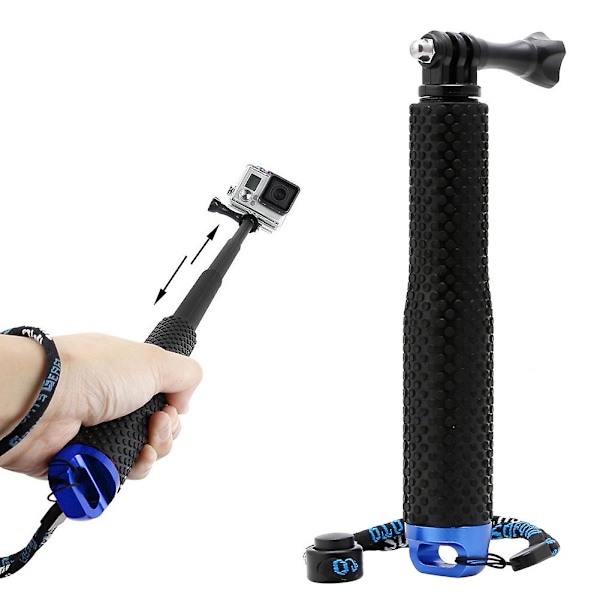 Förlängningsbar Mini Selfie Stick Vattentät Blå Monopod För Hero 4/3