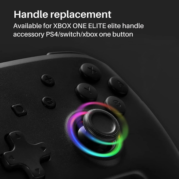 6 i 1 Swap Thumbstick Grips Reservedele til Xbox One Elite Controller - Sort