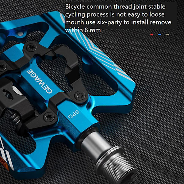 Ultralette Antislip CNC BMX Landevejscykel Pedal Cykling 3 Forseglede Lejer Cykelpedaler Spd Pedaler, Blå
