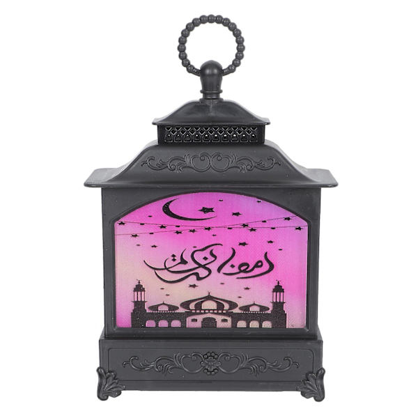 Muovinen Ramadan-juhlan yöpöytälamppu Makuuhuoneen lyhty Yksinkertainen työpöydän lyhty black