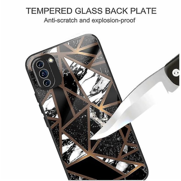 For Huawei Nova 10 Abstrakt Marmor Mønster Glas Beskyttende Telefon Cover