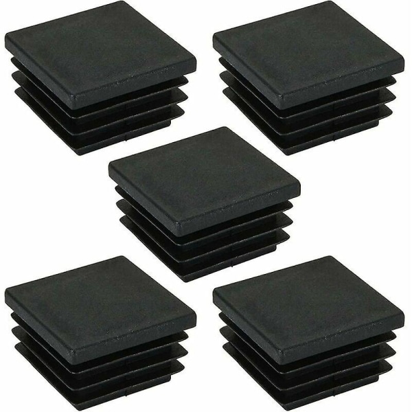 30-pack 30 X 30 mm fyrkantiga rörpluggar, plaströrpluggar, fyrkantiga cap kompatibla bord, hyllor, skåp