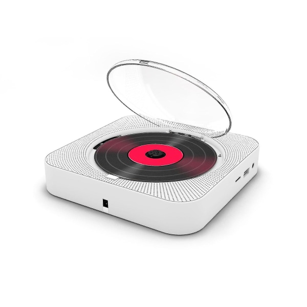 Tragbarer Cd-afspiller Bluetooth-lautsprecher Stereo-cd-afspiller Led-bildschirm Wand Montierbarer Cd-musik-afspiller Mit Ir-fernbedienung Fm-radio