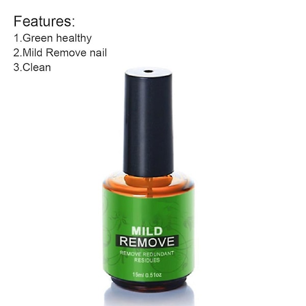 Neglelakkfjerner Soak off 15ml - Akryl Rengjøringsavfetter Neglekunst Primersett med Neglefil