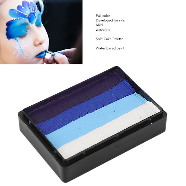 Vandaktiveret makeup ansigts- og kropsmaling 4 farver split kagepalet til cosplay Halloween - 30g