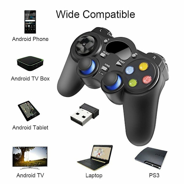 Gamepad 2.4g til Smart TV Box til Switch Tilbehør til Raspberry Pi 4 til Ps3