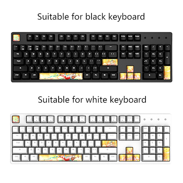 Tjocka Pbt Dye Sub Keycaps Termisk Sublimering 6.25u Mellanslag Enter Esc Riktningar
