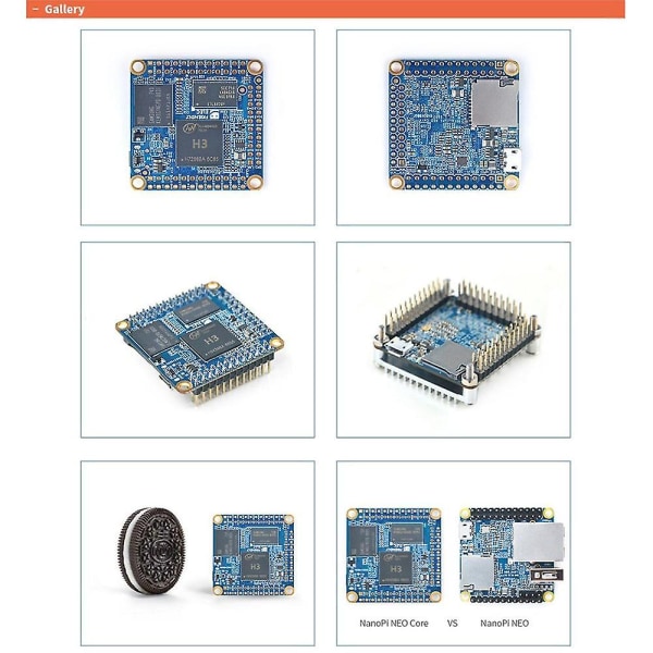 För Nanopi Neo Core 512m+8g Allwinner H3 Ultra-liten Core Board -kärna -a7 Iot-utveckling med värme