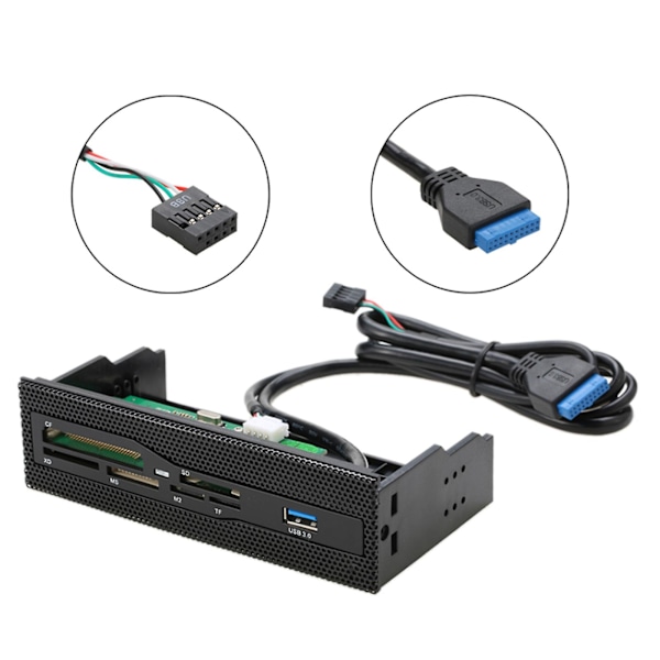Intern kortläsare för datorns frontpanel USB 3.0 Stödjer M2.mso Sd Ms .xd Cf