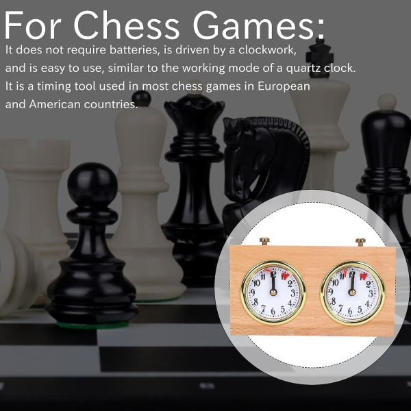 Skak-timer, professionelt digitalt skak-ur, træ-op-ned-skak-timer, bærbar skak-tim