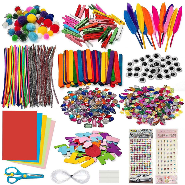 Pipe Cleaners Crafts Kit 1200+ st DIY Kids Pipe Cleaners Crafts Set, Kids Craft Kit, Educational Su