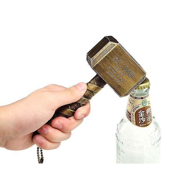 Thor's Hammer formad flasköppnare flasköppnare - Praktisk läsk- och vinöppnare för fest, strand, bar