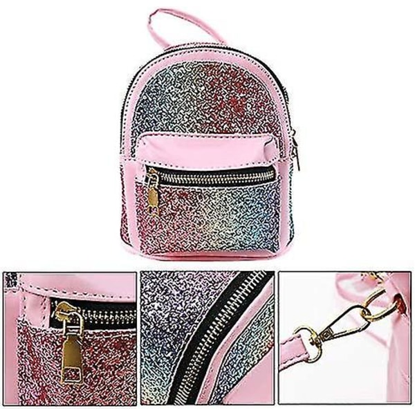 Tyttöjen kiiltävä paljetti tekonahkainen reppu Glittery Satchel Fashion Top Handle Olkalaukku