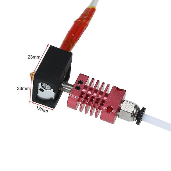 3d-päivitys osat koottu Mk10 suutin Hotend-sarja alumiinilämmityslohkolla 0,4 mm suutin 100k ohmin termistori Ptfe-putki 24v 50w yhteensopiva X5s:n kanssa