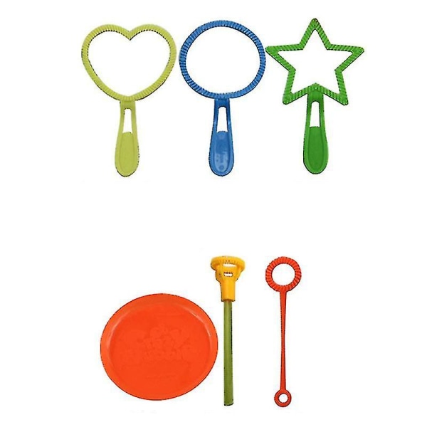6 stk Bubble Wand Tool Bubble Maker blæsersæt til børn Børn Sjovt legetøj (tilfældig farve)