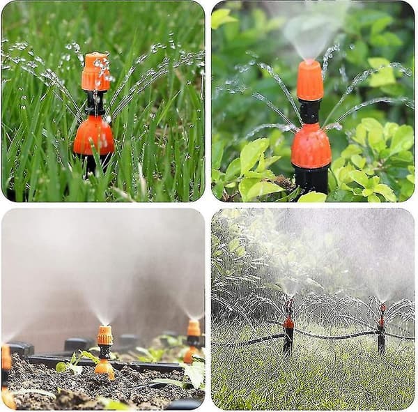40-pack dropp- och vattenspray dubbelfunktion bevattningssystem mikroflödes droppbevattningskit, vattenflödesbevattning