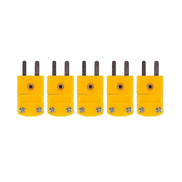 5 stk Rtd-kretser K-type temperatursensor termoelementplugger gul