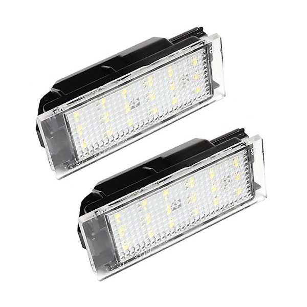 2 stk. 18 LED Nummerpladelys Lampe til Renault Megane 2 Clio Laguna 2 Megane 3 Twingo