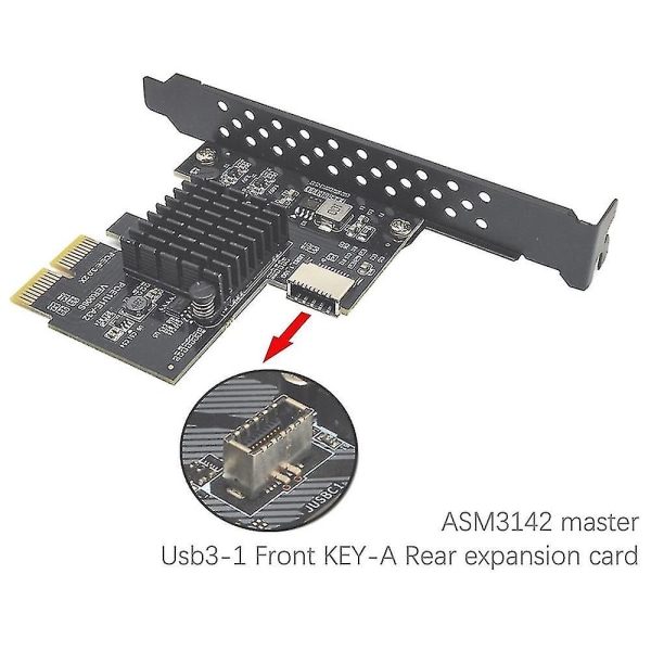 Usb3.1 Front Type-e utvidelseskort for Asm3142 Transfer 10gbps