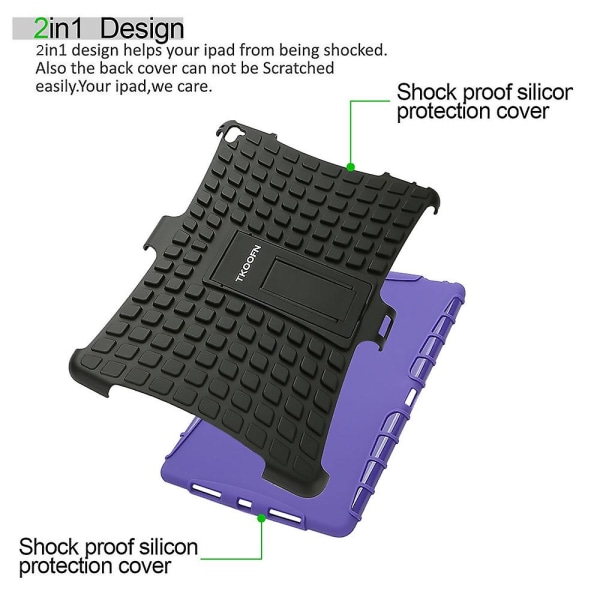 Apple Ipad Mini 1/2/3 Purple Type B Iskunkestävä Hybrid Hard Stand cover case