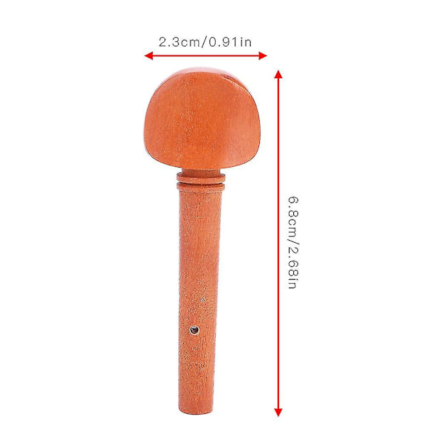 4/4 Fiolin Jujube Tre Tuning Pegs Reservedeler - Sett med 4