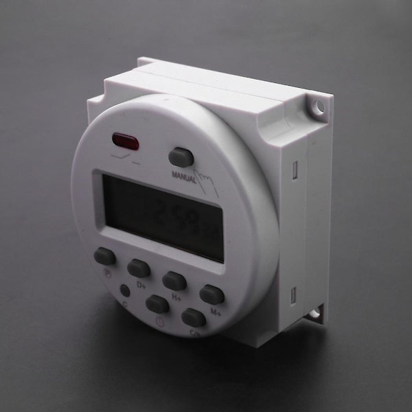 Ny LCD Digital Styrbar Programmerbar Timer DC 12V 16A Tidreläkontakt