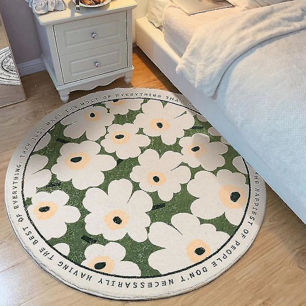 Nordisk stue teppe sklisikkert soverom runde tepper -60cm