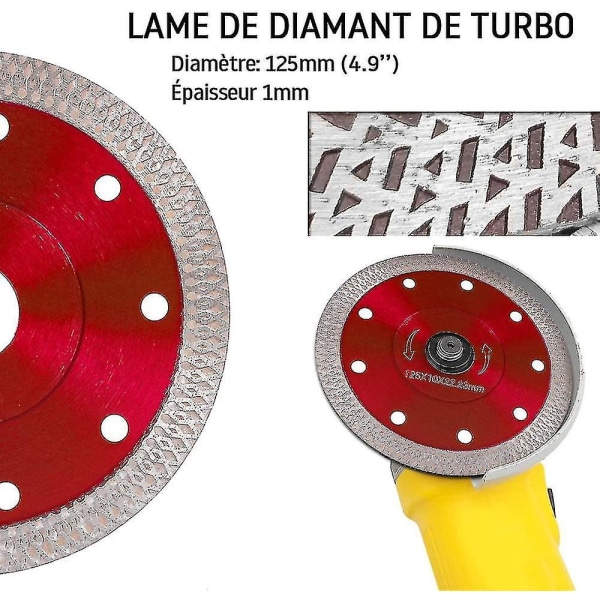 Diamantklinge 125mm Fin Skæring Vådt Og Tørt Diamantskæreskive Professionel Rundsavsklinge Til Flise Granit Keramisk Marmor Kalksten Flise Træ