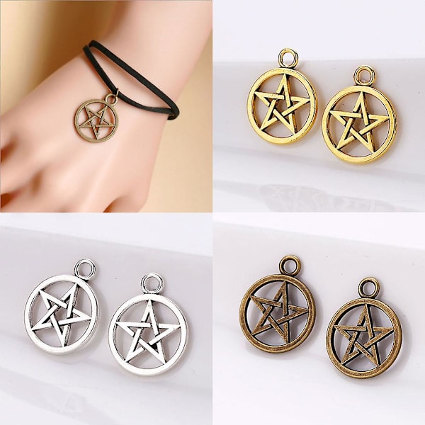 30 kpl / sarja Magic Pentacle Hexagram Star suojeluamuletteja 3 väriä sekoitettu kynä