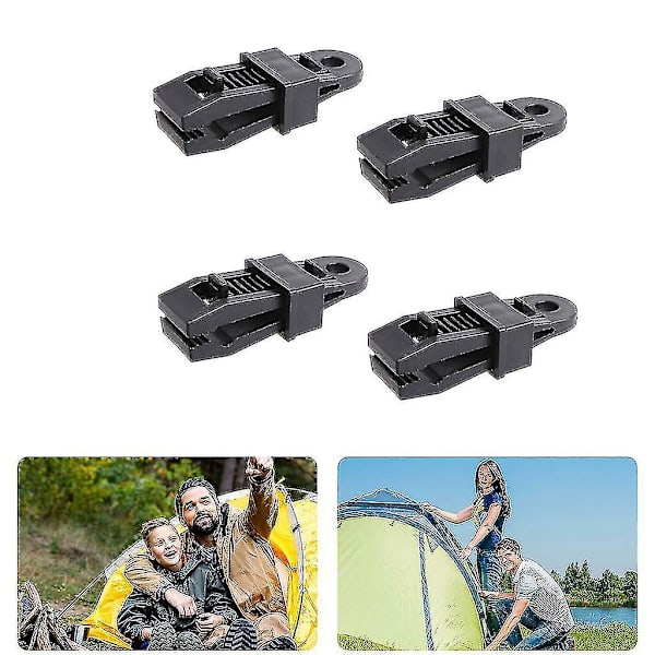 4 stk. presenningclips Multifunktion teltmarkise klemmer sæt camping klemme clips