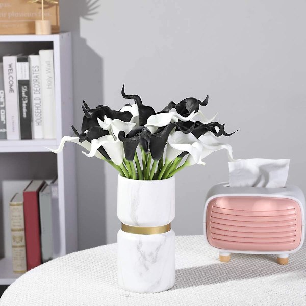 20 stk. Calla Lily Brudebuket Kunstige Blomster Arrangement til Hjem Kontor Fest Dekoration
