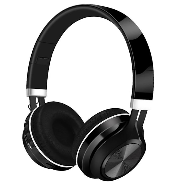 Trådløst Bluetooth-headset til hovedet, foldbart og indtrækkeligt støjreducerende HiFi-headset