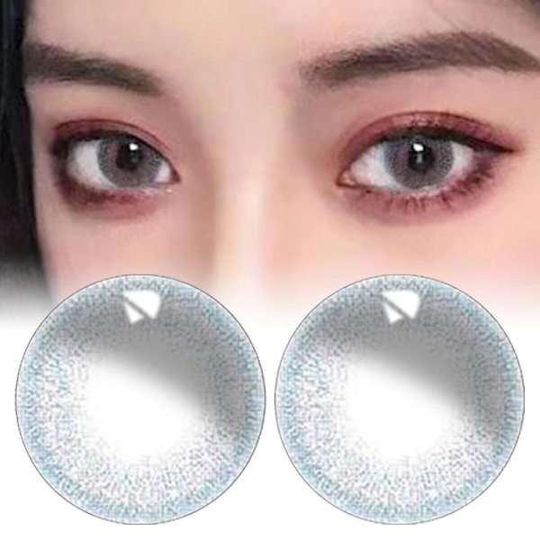 Harmaat värilliset piilolinssit - 2 kpl, 14,2 mm, vuosittain, kosmeettinen silmäasuste