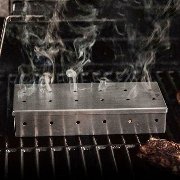 Rustfrit Stål BBQ Ryger Kold Rygeboks Grill Til Kød Fisk Køkken Camping