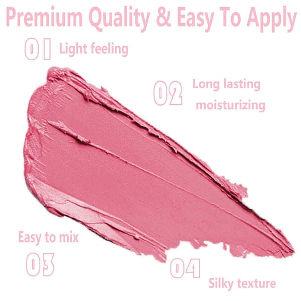 Creme Blush Stick 3 i 1 Fugtgivende Multi-Anvendelig Makeup til Kinder og Læber Langvarig Farve