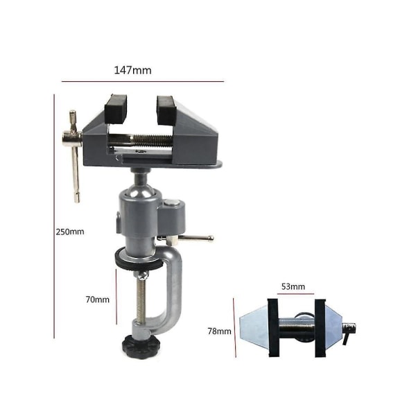 Multifunksjonell 2-i-1 benktang aluminiumslegering benktang elektrisk drill benktang for pro