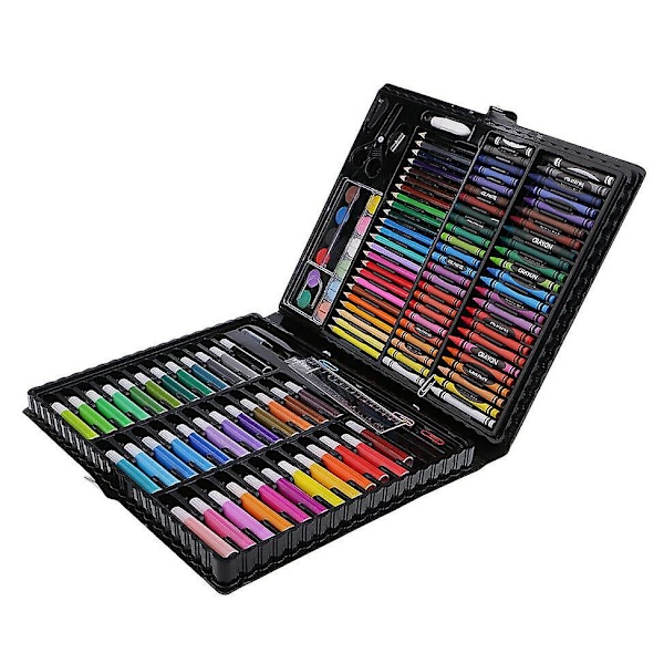 150 st konstset akvarellpenna ritning målning krita set för barn presentkit