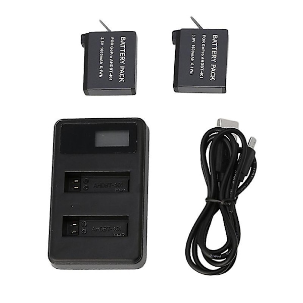 2 X 1600mah Battery Ahdbt-401 + Dual Usb Charger Kit New