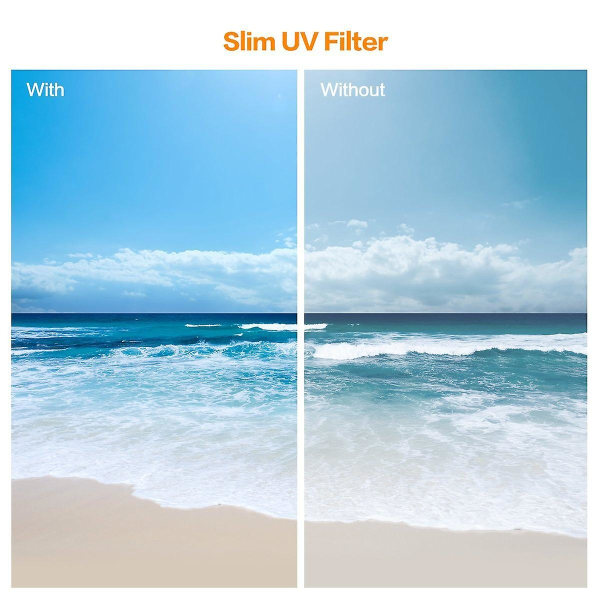 52 mm slankt Uv-filter + blomsterblade modlysblænde til Canon Nikon Sony Pentax Uk A