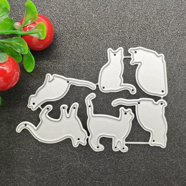 Søde Katte Skæreforme Stencil Scrapbooking DIY Album Stempel Papir Kort