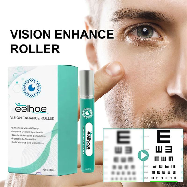 2kpl New Eye Vision Enhance Roller Vision Relief Silmien kuivumista Väsymys Hoito