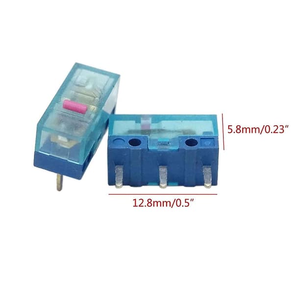 4 stk. Muse Mikro Switch Mikro Knap Huano Silent Muse Mikroswitch Pink Dot
