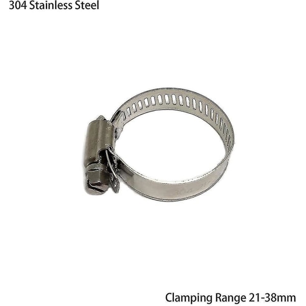 5-delt 304 rustfritt stål slangeklemme for fleksibel slange med en ekstern