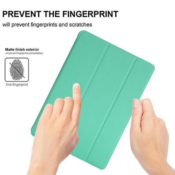 Smart Cover Soft Back Case Til Ny Ipad 9,7" 2017 Læder Flip Stand Mint Green
