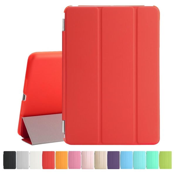 Smart Cover Veske Pu Skinn Magnetisk Tynn Protector For Ipad Mini 1 2 3 Rød