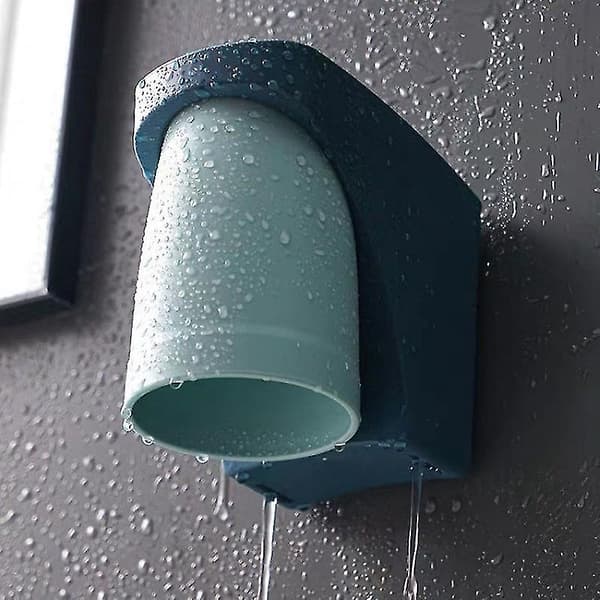 Tandbørsteholder til badeværelse med magnetisk kop (dybblå)