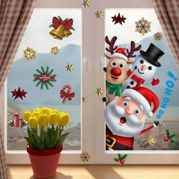Kreativ Väggdekal Dekorativ Jul Klocka Träd Konstväggmålning