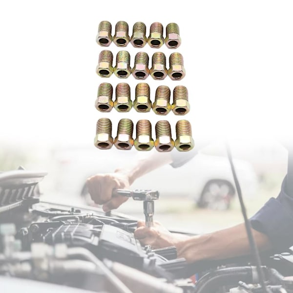 Motorcykel Fittings Adapter 3/8-24 Inverted Flare Tube Nuts Bremseledning Adapter