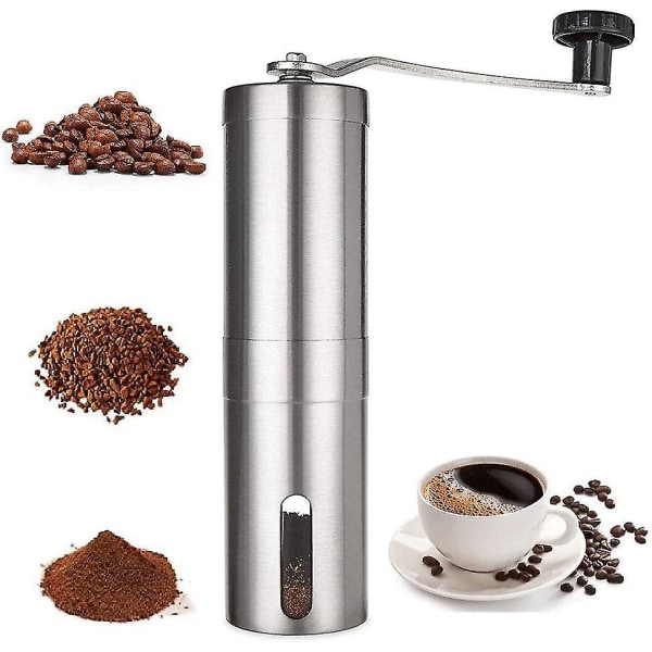 Manuell kaffekvarn Kaffekvarn i rostfritt stål med konisk keramisk kvarn Espresso